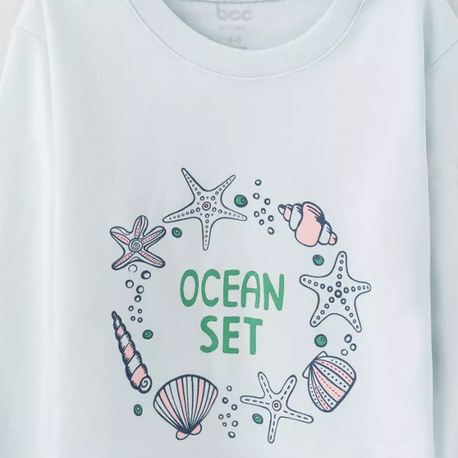 ست دو تکه بلوز آستین بلند و شلوار آبی Ocean