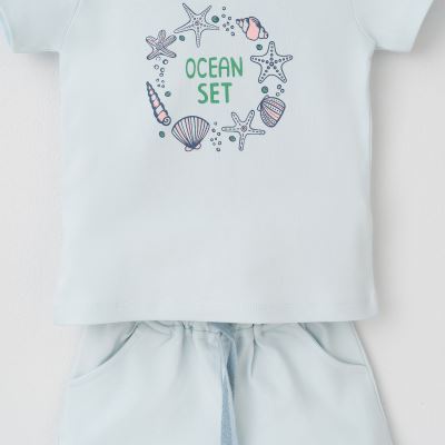ست 2تکه  Ocean  تیشرت شلوارک
