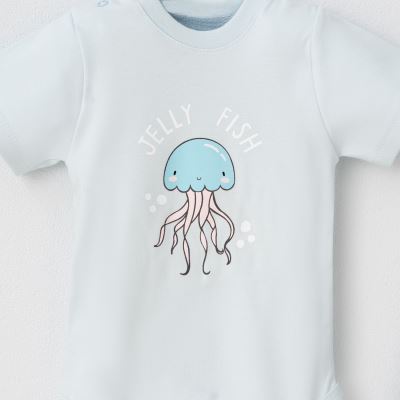 ست 2تکه بادی کوتاه و شلوار  Ocean  آبی-ر