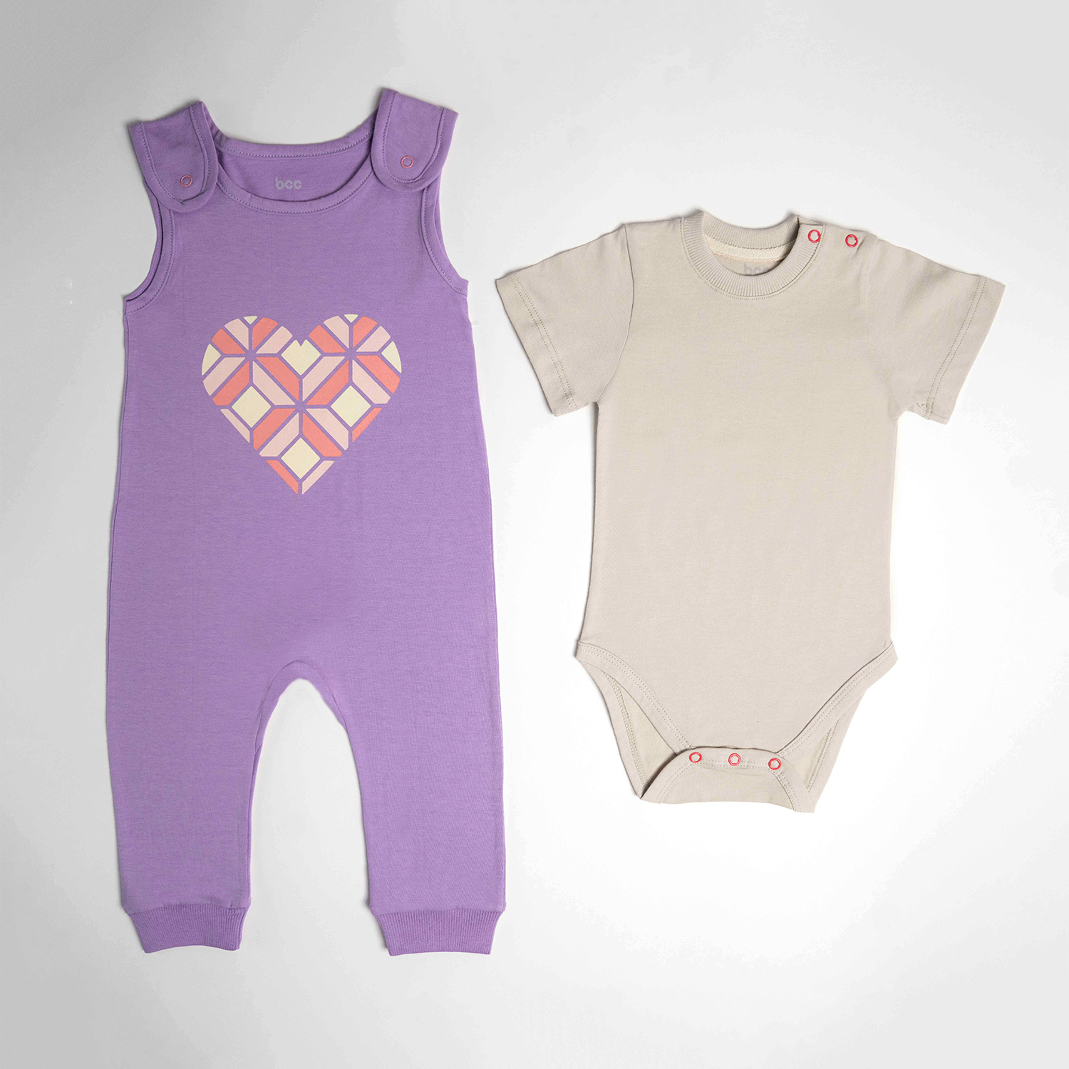 ست2تکه Heart  سرهمی بندی وبادی کوتاه یاسی