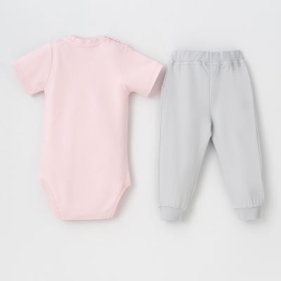 ست2تکه Ocean بادی کوتاه وشلوار صورتی