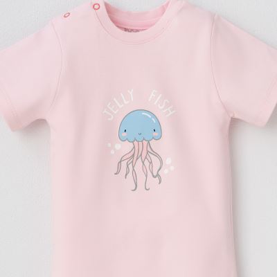 ست2تکه Ocean بادی کوتاه وشلوار صورتی