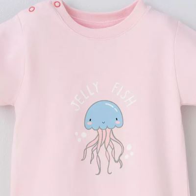 ست2تکه Ocean رامپرصورتی وبادی رکابی طوسی