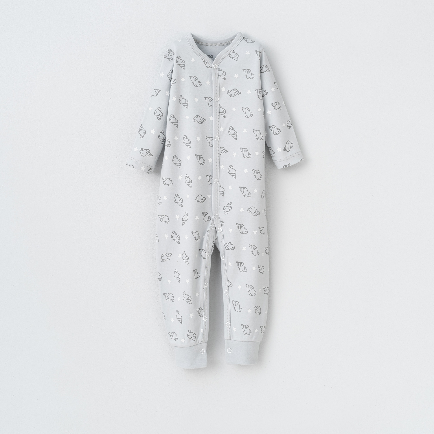 سرهمی  تمام چاپ Ocean  آبی-روشن