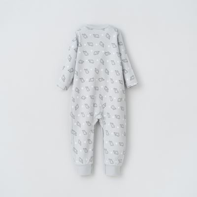 سرهمی  تمام چاپ Ocean  آبی-روشن