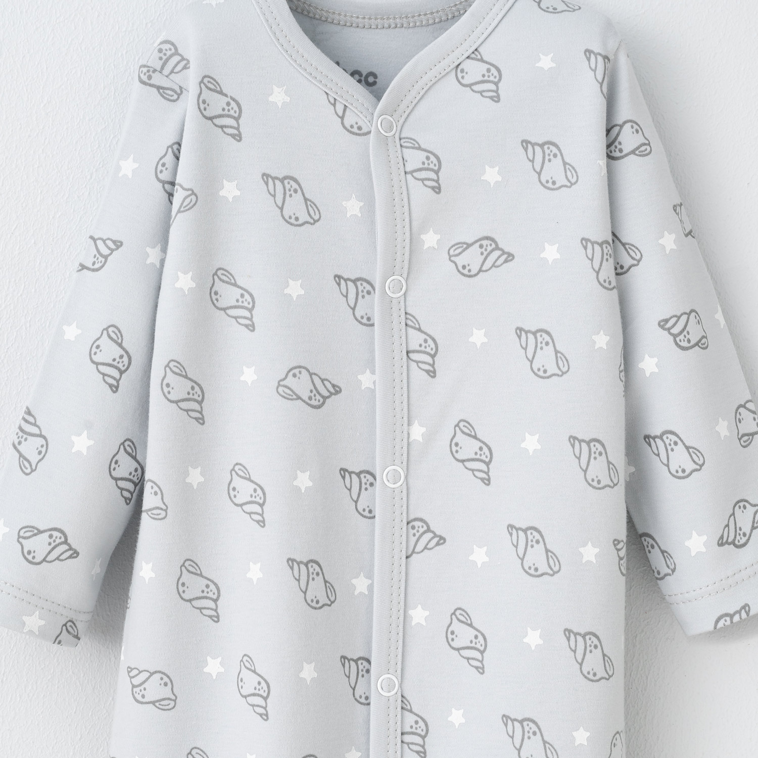 سرهمی  تمام چاپ Ocean  آبی-روشن