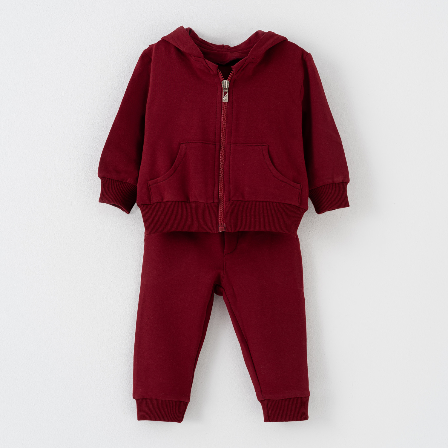 ست2تکه دورس دونخ سویشرت وشلوار زرشکی