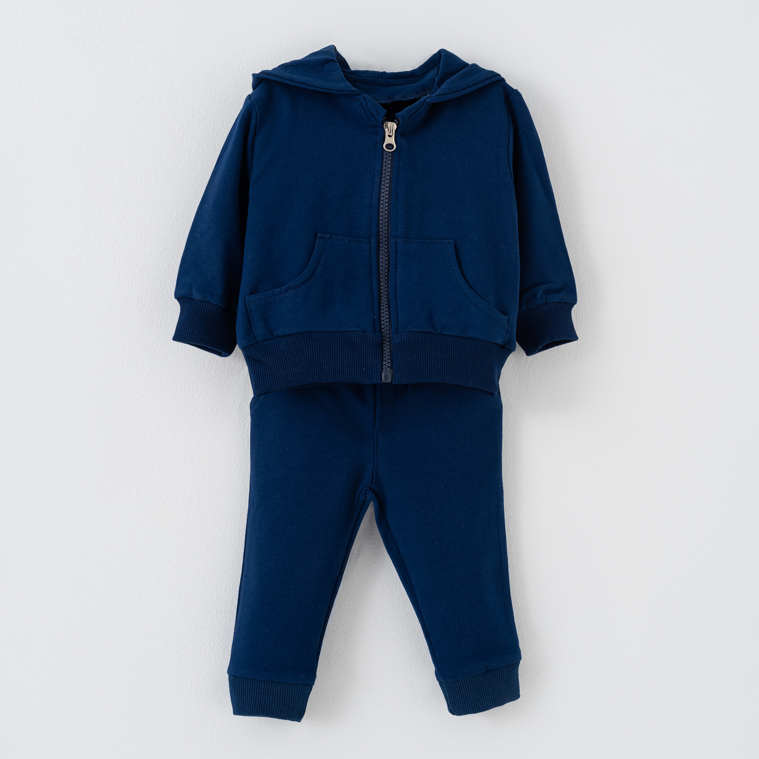 ست2تکه دورس دونخ سویشرت وشلوار سرمه ای