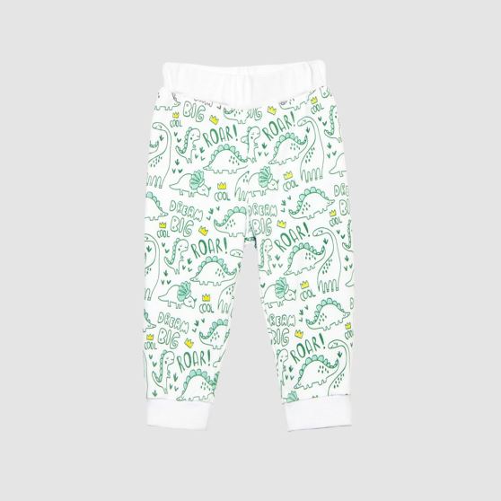 شلوارتمام چاپ  Dinosaur  سفید شلوارتمام چاپ  Dinosaur  سفید