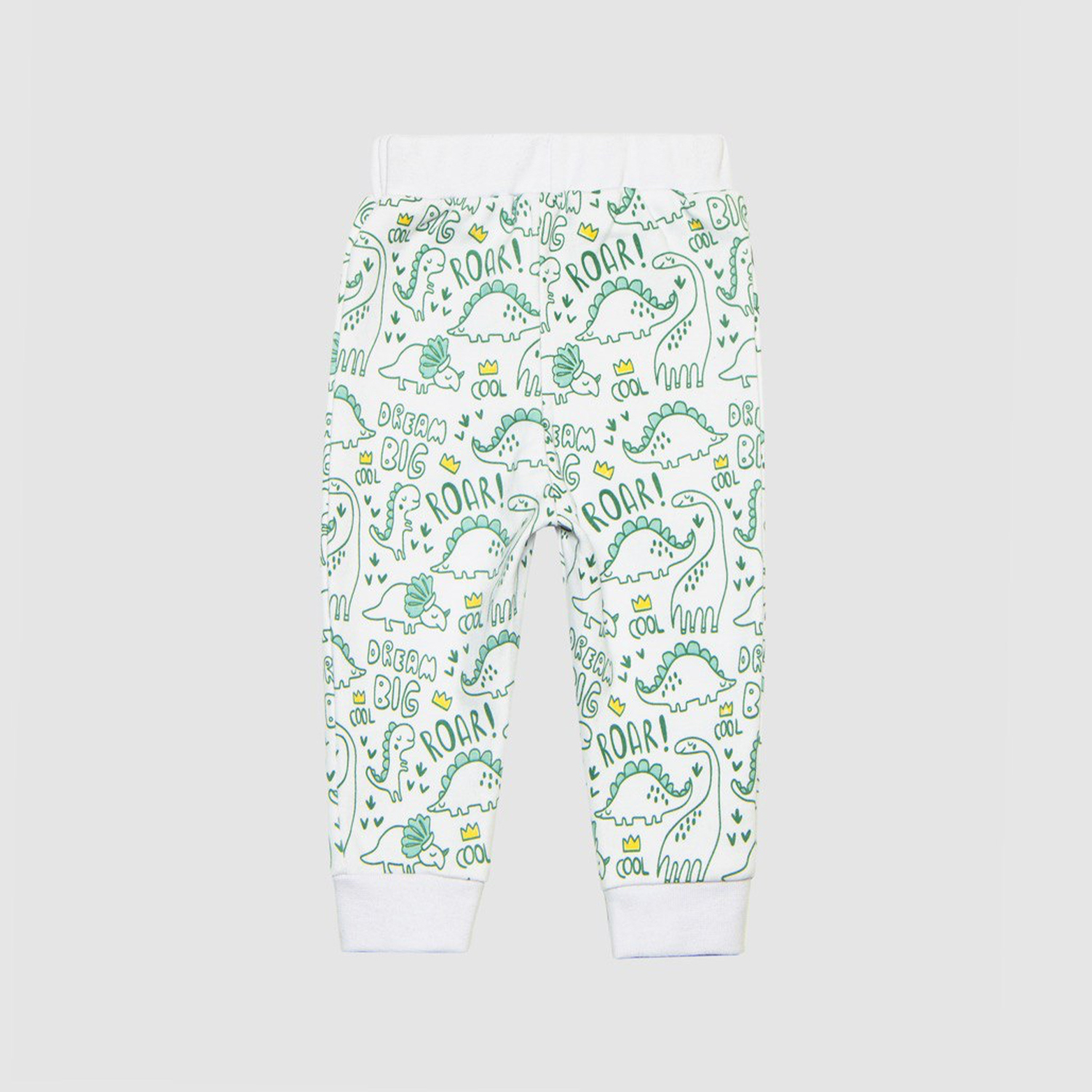 شلوارتمام چاپ  Dinosaur  سفید