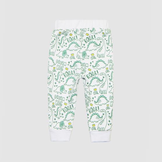 شلوارتمام چاپ  Dinosaur  سفید شلوارتمام چاپ  Dinosaur  سفید