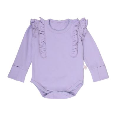 بادی آستین بلند چین دار یاسی pop