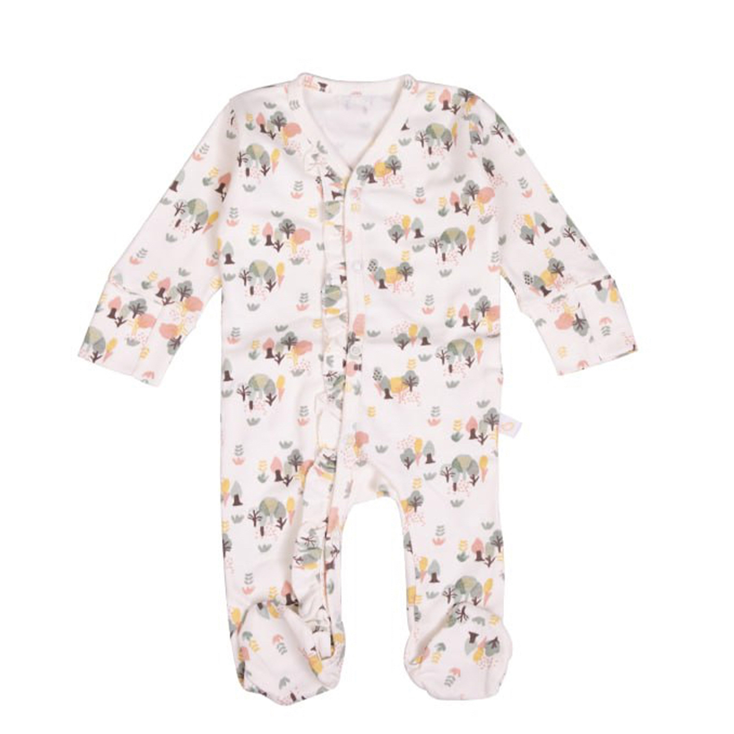 سرهمی چین دار سفید تمام چاپ pop