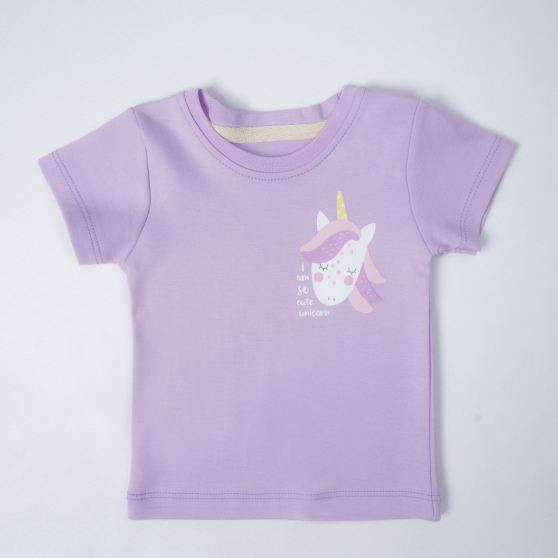 بلوز آستین کوتاه یاسی Unicorn