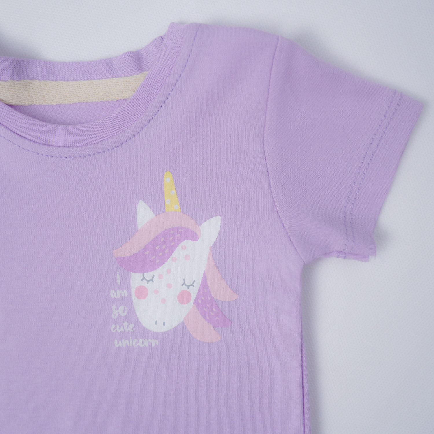 بلوز آستین کوتاه یاسی Unicorn