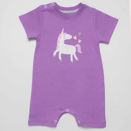 رامپر دخترانه بنفش Unicorn رامپر دخترانه بنفش Unicorn