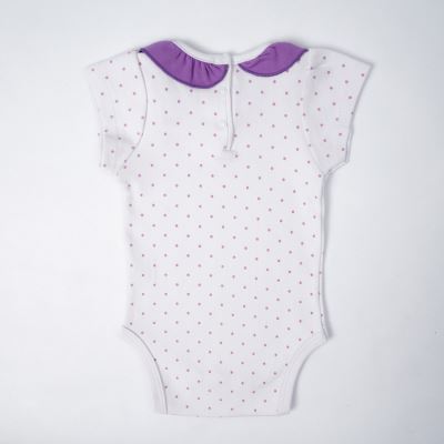 بادی آستین کوتاه سفید تمام چاپ Dove