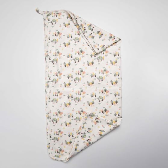 پتو نوزادی سفید تمام چاپ White Alyssum