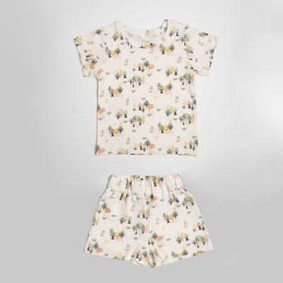 ست دو تکه تیشرت و شلوارک White Alyssum