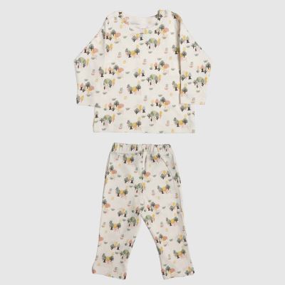 ست دو تکه بلوز آستین بلند و شلوار White Alyssum