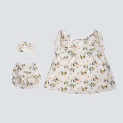 ست سه تکه پیراهن، هدبند و شورت White Alyssum