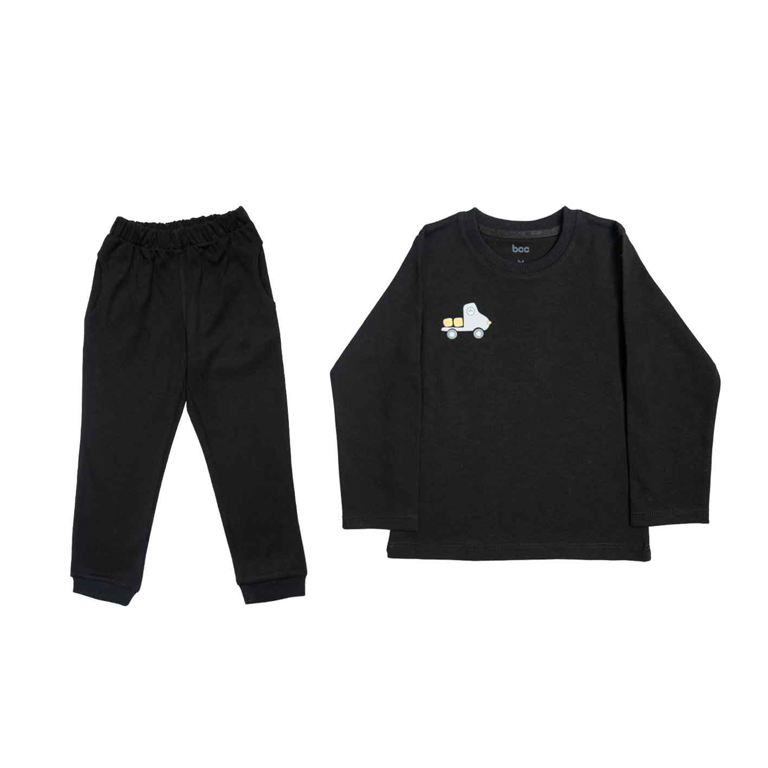 ست دو تکه بلوز آستین بلند و شلوار مشکی Trucky