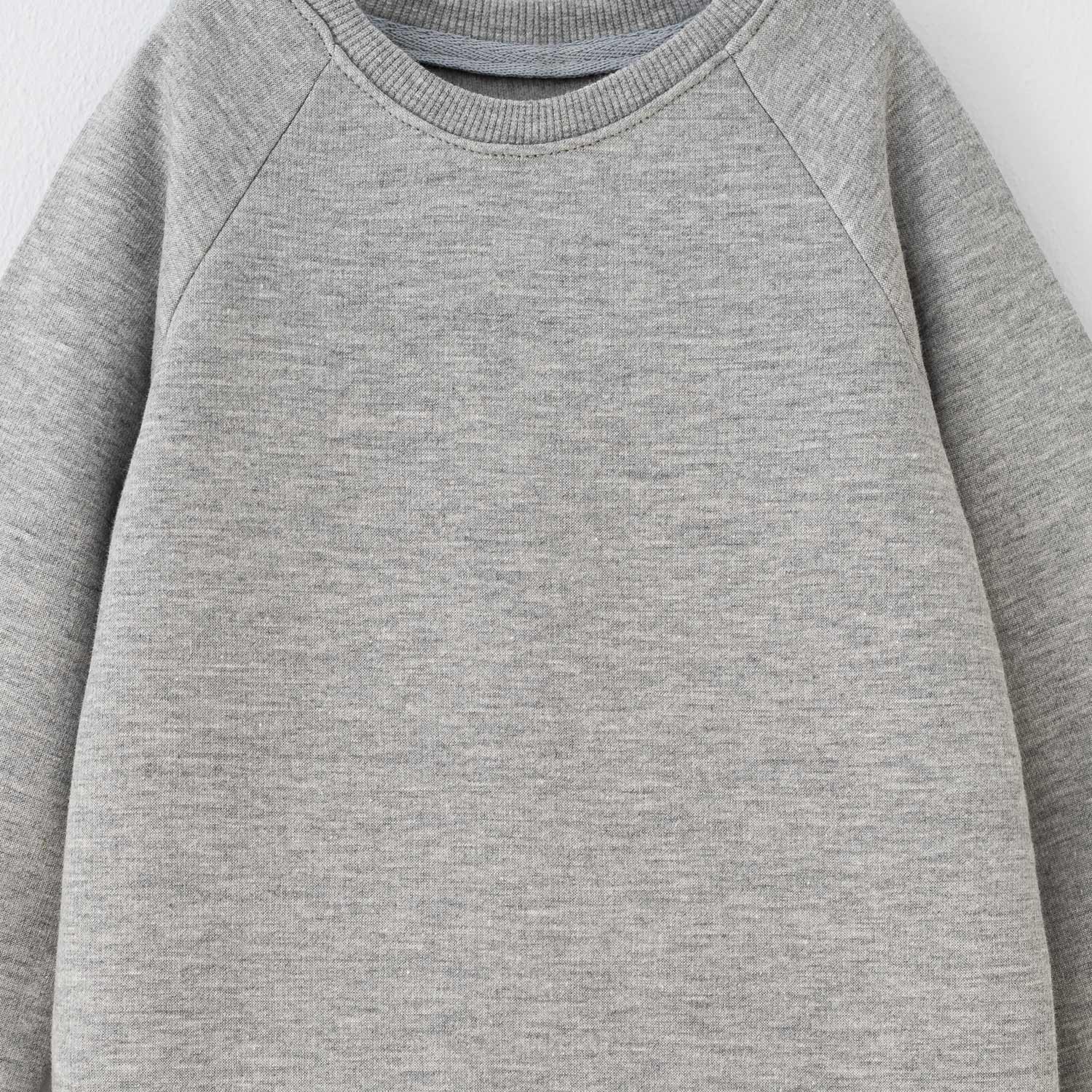 ست دوتکه بلوز آستین بلند و شلوار توسی ملانژ سلانیک