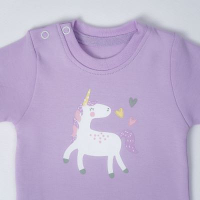 بادی آستین کوتاه یاسی Unicorn