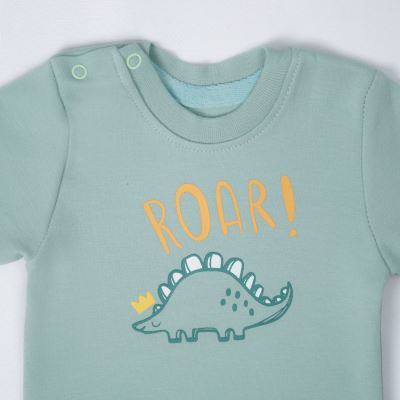 بادی آستین کوتاه سبز روشن Dinosaur(New)