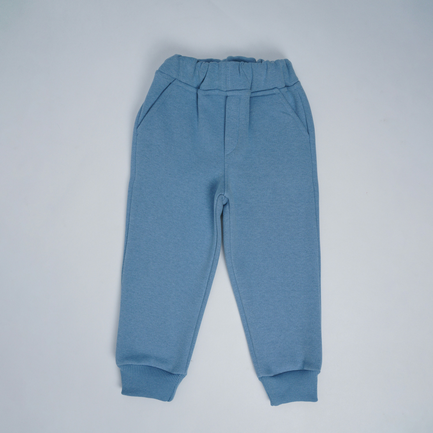 شلوار دورس سه‌نخ خارخورده آبی