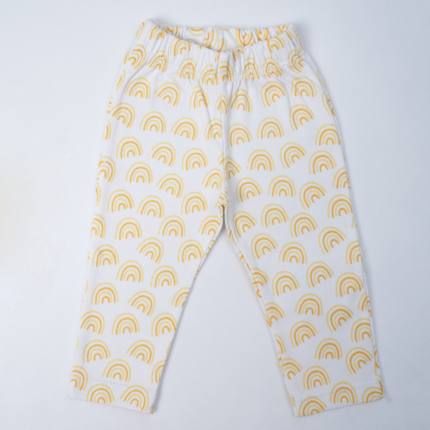 شلوار سفید Rainbow تمام چاپ نارنجی