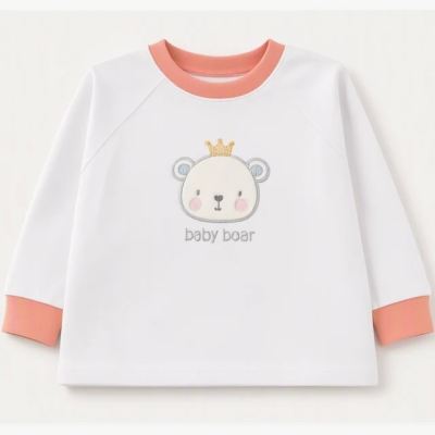 بلوز آستین بلند گلبهی روشن Baby Bear