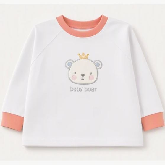 بلوز آستین بلند گلبهی روشن Baby Bear