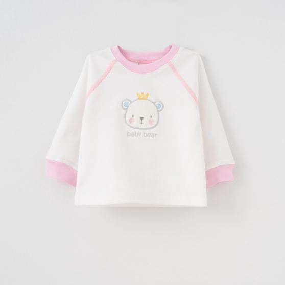 بلوز آستین بلند صورتی Baby Bear