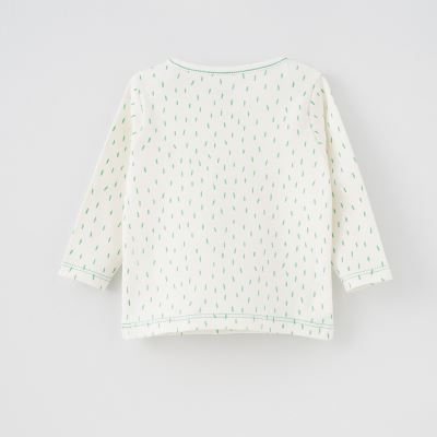 بلوز آستین بلند خال خالی very berry NB