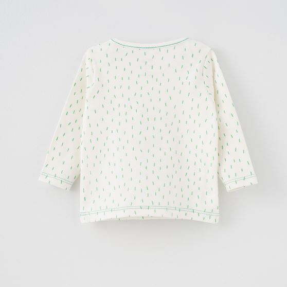 بلوز آستین بلند خال خالی very berry NB