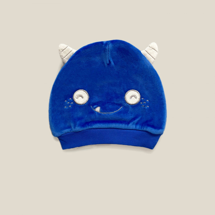 کلاه فانتزی مخمل آبی طرح Monster