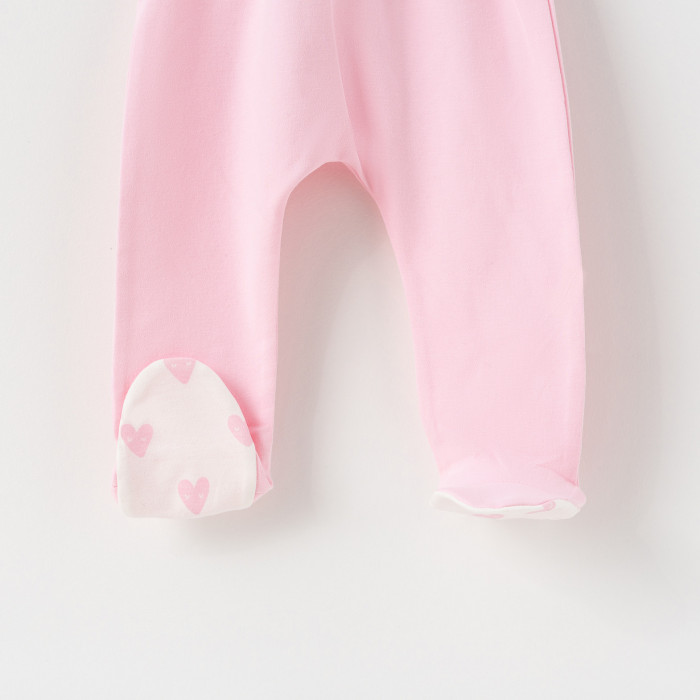 ست نوزادی دو تکه دخترانه ( کیمونو + شلوار جورابدار) mellow pink